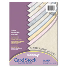 Card Stock, 65lb, LTR, 250/PK, Assorted