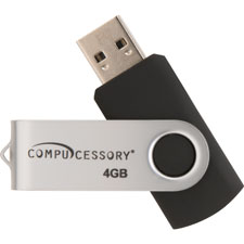 Flash drive, 16GB, Password Protected, Black/Aluminum