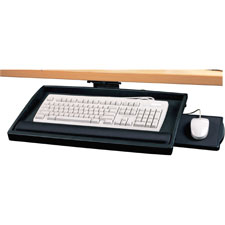 Keyboard Tray,Articulating Arm,Gel Rest,22-1/2"x11-3/4",BK