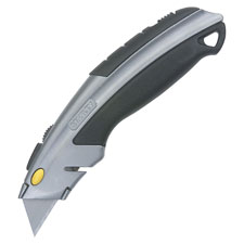 Quick-Change Utility Knife, Curved, Retract, STST