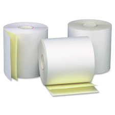 Carbonless Paper Rolls, 2-Ply, 3"x90', 50RL/CT, White