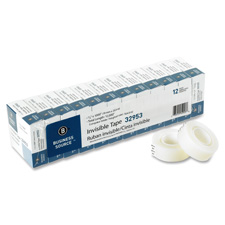 Invisible Tape, Value Pk, 1" Core, 3/4"x1000", 12/PK, Clear