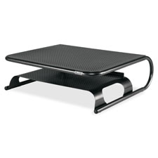 Monitor Stand, Perforated Steel, 19"Wx16"Dx6"H, Black