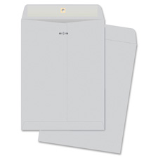Clasp Envelopes, 28lb., 10"x13", 100/BX, Gray