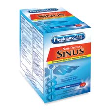 Sinus Medication Tablets, Single Dose Packs, 1/PK, 50/BX