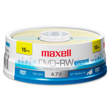 DVD-RW, 2X, 4.7GB, Spindle, 15/PK, Gold