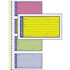 Phone Message Book,5 1/4"x11",2-Part Carbonless,White/Canary