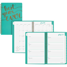 Aspire Desk Planner, 5"x8", 12Mths July-June, Teal