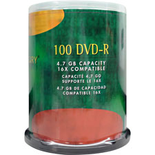 DVD-R, 700MB, 80Min, 100/PK, Silver