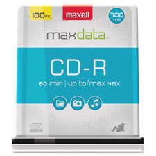 CD-R, 80 Min/700MB, 48X, Branded, 100/PK