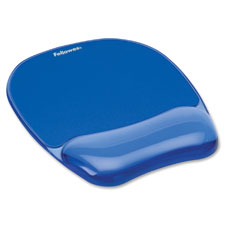 Crystal Gel Mouse Pad/Wrist Rest, 7-15/16"x9-1/4"x1", Blue