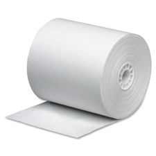 Paper Roll, Single Ply, Bond, 3"x165', White