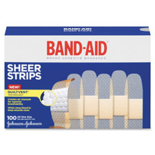 Band-Aid Refill,Adhesive Bandages,One Size,3/4",100/BX,Sheer