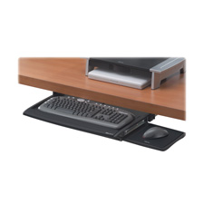 Keyboard Drawer, Foam Wrist Rest,20-1/2"x11-1/8",BK/SR