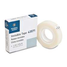 Invisible Tape Refill, 1" Core, 1/2"x1296", 12RL/PK, Clear