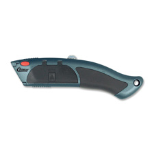 Auto-Load Utility Knife, w/ Rubber Grip, 10-Blade Chamber