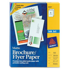 Ink Jet Brochures, 8-1/2"x11", 37lb., 100/BX, Matte White