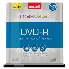 DVD-R Disc, 16x, 4.7GB Dual Layered/Branded/Jewel, 100/PK