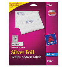 Inkjet Mailing Labels, 3/4"x2-1/4", 300/PK, Gold Foil