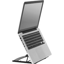 Adjustable Laptop/Tablet Stand, 8-9/10"Wx7-3/5"Lx1-3/10"D,BK