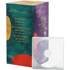 CD Case, Slim, 50/PK, Clear