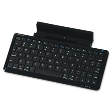 Wireless Keyboard/Stand, f/iPad, 8-1/2"x3-7/10"x9/10", BK