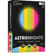 Astrobright Colored Cardstock,65lb,8-1/2"x11",250Sht/PK,Ast