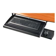 Underdesk Keyboard Drawer, Gel Rest, 22-1/2"x11-3/4", BK